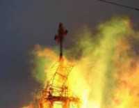 В Феодосии загорелась церковь