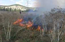Возле Севастополя горела сухая трава