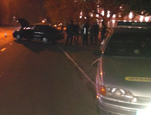 Пьяный водитель врезался в автомобиль ГАИ в центре Симферополя