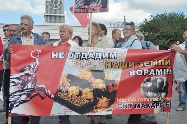 В Санкт-Петербурге прошёл митинг в защиту прав участников садоводческих товариществ