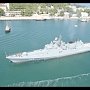 Новейший фрегат ЧФ «Адмирал Григорович» отрабатывает в море взлёты и посадки вертолётов