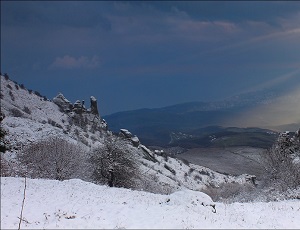 В Крыму на Демерджи выпал первый снег