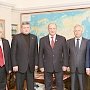 Г.А. Зюганов провел встречу с лидерами братских коммунистических партий П.Н. Симоненко и О.О. Хоржаном