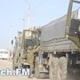 В Керчи на Буденного стоит колонна военной техники