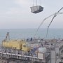 Началось бетонирование фарватерных опор моста в Крым
