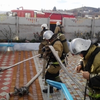 Керченские огнеборцев ликвидировали условный пожар в храме.