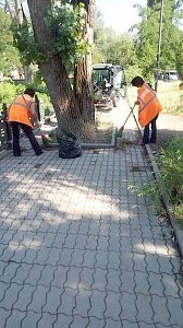 Симферопольские коммунальщики приступили к механизированной уборке набережной Салгира