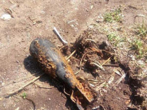 В Ленинском районе Крыма уничтожили авиабомбу весом 20 кг