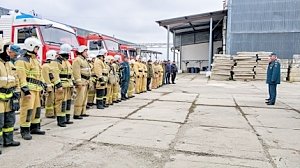 Пожарно-тактические учения на базе Крымской табачной фабрики