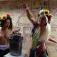 Активистки FEMEN сбросили Кубок Европы с постамента в Днепропетровске