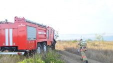 Под Севастополем случился большой пожар на открытой местности