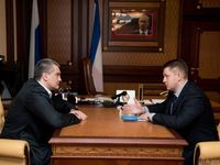 Встреча Сергея Аксёнова с Главой администрации города Армянска Валентином Демидовым