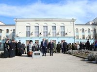 Сергей Аксёнов принял участие в закладке памятного камня на месте возведения памятника ополченцам
