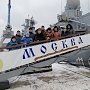 Для севастопольских полицейских прошла экскурсия на крейсере «Москва»