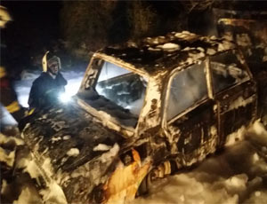 В Севастополе компания молодых людей угнала и сожгла автомобиль с украинскими номерами (фото, видео)