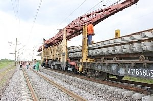 Крымские железнодорожники завершили капитальный ремонт пути на перегоне Краснопартизанская-Ефремовская