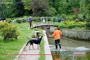 Очистка прудов возле фонтана Савопуло в столице Крыма займет три дня