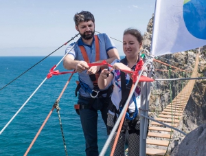 В Крыму открыли первый 98-метровый подвесной мост