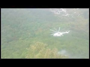 Пожар на Мангуп-Кале тушат с помощью вертолета