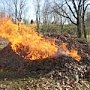 МЧС Крыма просит садоводов не сжигать сухие листья