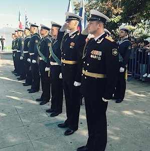 Российские и греческие моряки принимают участие в мероприятиях посвященных 190-летию Наваринского морского сражения