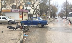 Трехколесный электротрайк попал в ДТП в Севастополе