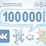 100 тысяч человек ВКонтакте с Пенсионным фондом России