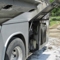 Крымские спасатели ликвидировали загорание рейсового автобуса