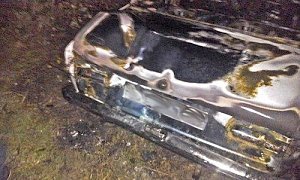Под Бахчисараем сгорел автомобиль
