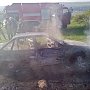 Пожарные ликвидировали возгорание автомобиля в Симферопольском районе