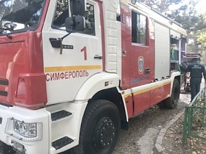 На пожаре в Симферопольском районе эвакуировано 7 человек
