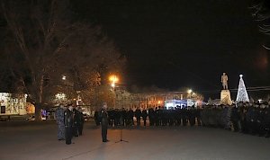 В Севастополе прошел единый развод нарядов, заступивших на охрану общественного порядка в новогоднюю ночь