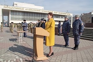 Алла Пономаренко поздравила личный состав крымской вневедомственной охраны Росгвардии с Днем защитника Отечества